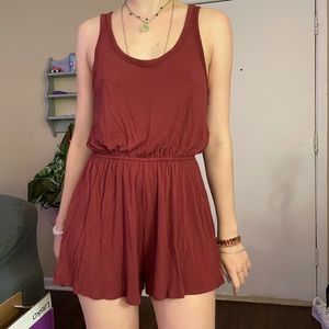 Burgundy Romper